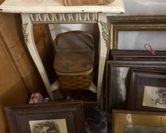 . . . antique plant stand and basket