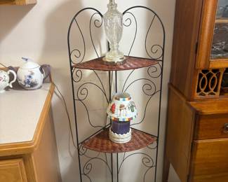 . . . open shelf with lamps