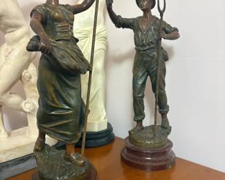 . . . bronze statues