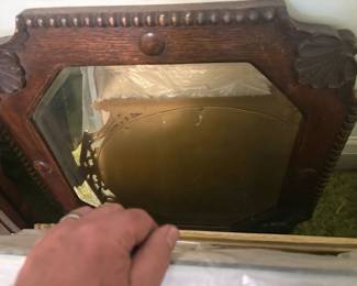 . . . 1920's oak mirror