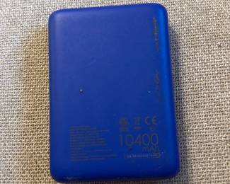Portable Power Bank 10400 mAh Blue