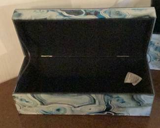 Marbled Jewelry Box with Lid
