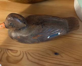 Hand Carved Wooden Duck Decoy