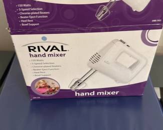Rival White Hand Mixer