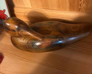 Hand Carved Wooden Duck Decoy