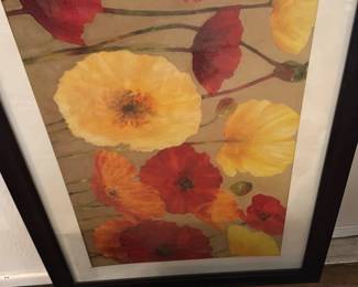 Framed Floral Print Art