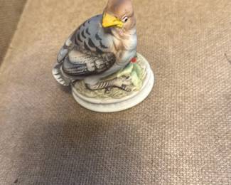 Porcelain Snow Bird Figurine