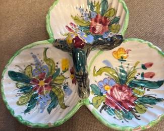 Hand-Painted Ceramic Shell Dish