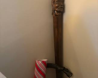 . . . carved walking stick