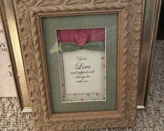 . . . framed saying