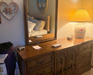 . . . oak mirrored dresser