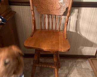 . . . oak bar stool