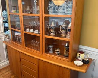danish teak china cabinet