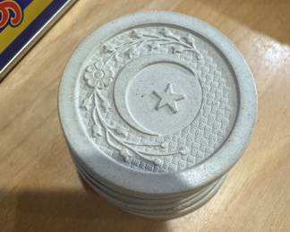 Moon and Star Poker Chip Clay