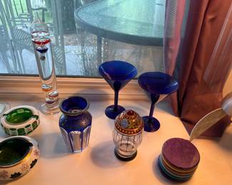 Czech Glass Vases & Jars 