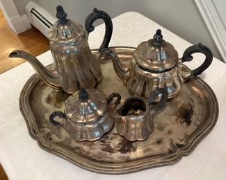 Vintage 800 Silver Tea Set By Wilhelm Binder