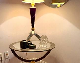 Vintage Postmodern Table & Van Teal Lamp
