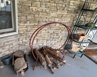 Firewood & Iron Holder