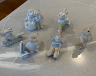 Vintage Fitz & Floyd Rabbit Figurines
