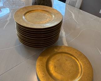 Hutschenreuther Bavaria Gold Leaf Plates