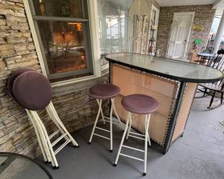 Outdoor Bar & Stools 