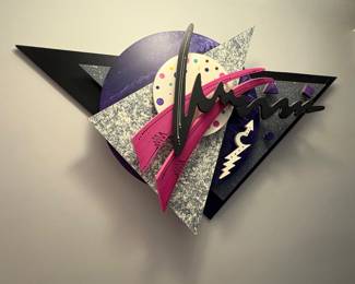 Vintage Abstract Wall Sculpture 