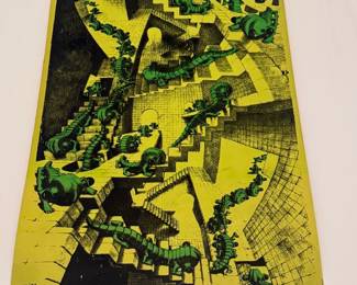 Vintage black light M.C. Escher Poster