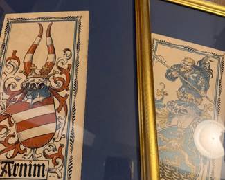 Vintage coats of arms prints