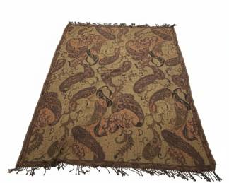 Paisley Wool Throw Blanket