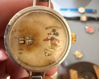Vintage Mickey Mouse "Day-Date" Watch by Bradley