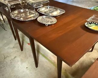 Silver-Plated Serving Set with Chafing Dishes and Platters, likely Sheffield Silver Co.