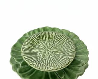 Bordallo Pinheiro Cabbage Leaf Plate and Charger