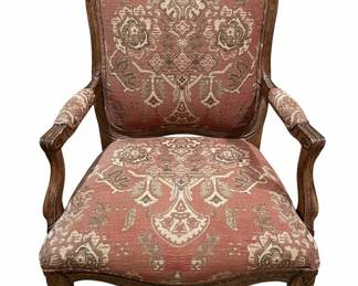 Pair of Carved Walnut Armchairs