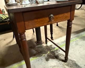 Antique Sheraton Style Side Table with Drawer
