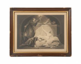 Shakespeare's Romeo and Juliet, Act V, Scene III Engraving by P. Simon