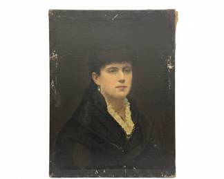 Portrait of a Woman in Victorian Attire