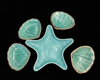Nautical Starfish and Shell Dish Set