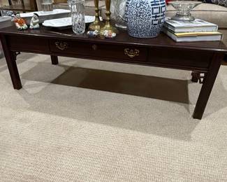 Dark Wood Asian-Style Coffee Table