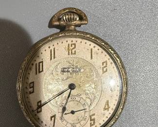 Elgin 14K White Gold-Filled Pocket Watch