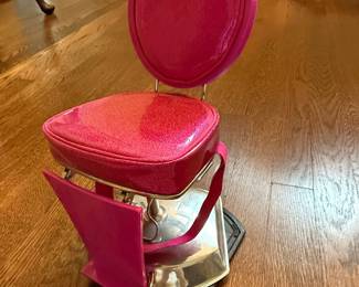 American Girl or Our Generation Pink Glitter Styling Chair