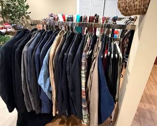 Men's Jackets, Shirts, and Accessories
