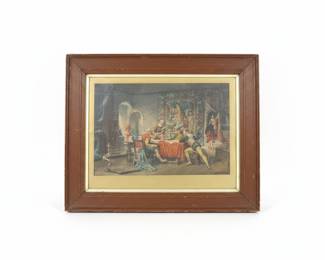 Francesco Beda "The Chess Game" Lithograph