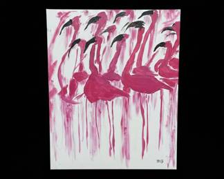 Flamingo Flock Painting