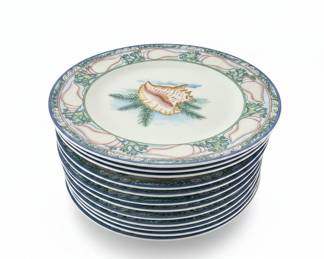 Andrea by Sadek Sea Garden Shells Dinner Plates (Set of 12)