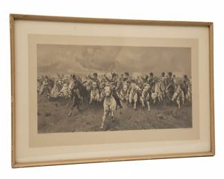 Scotland Forever! Lithograph Print After Lady Elizabeth Butler
