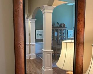 Mappa Burl Wood Frame Mirror