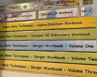 Simply More Techniques Workbook Set - Inspira Stabilizer, Designer SE Embroidery, and Serger Volumes 1-3