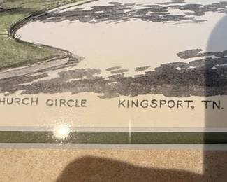 S. Sweny "Church Circle, Kingsport, TN" Watercolor Print