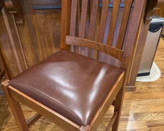Stickley Oak Bar Stools (4)