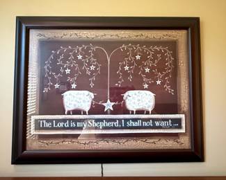 Psalm 23 Sheep Art Print Style